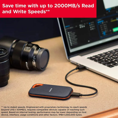 SanDisk 1TB Extreme PRO Portable SSD  Up to 2000 MB/s Transfer Speed