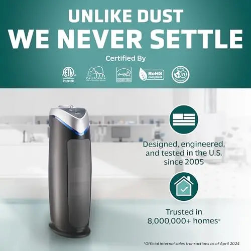 GermGuardian AC4825E HEPA 13 Air Purifier with UV-C Light, 99.97% Pollutant Removal, Zero Ozone, 743 Sq. Ft., Gray