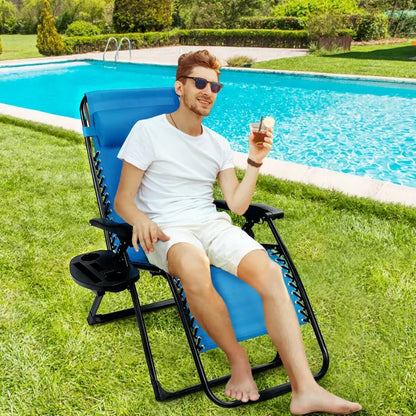 Zero-Gravity Recliner Chair  500-Lb Capacity Oversized Lounge with Cup Holder
