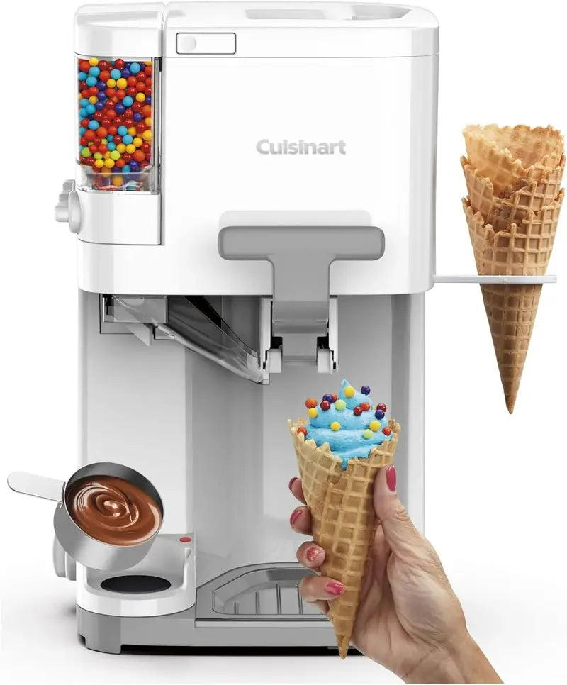 Cuisinart ICE-48 Soft Serve Ice Cream Maker  1.5-Quart Home Ice Cream Machine for Frozen Yogurt, Gelato, Sorbet & Refreshing Drinks