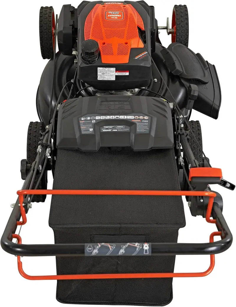 YARDMAX 22-Inch Gas-Powered Self-Propelled Lawn Mower  201cc Engine, 6-Speed CVT Transmission, Rear-Wheel Drive, and 3-in-1 Cutting System