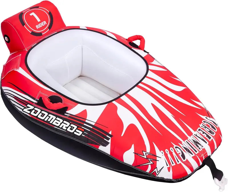 ZOOMBROS 2-Person Towable Tube  Secure Cockpit Seating for Family & Kids