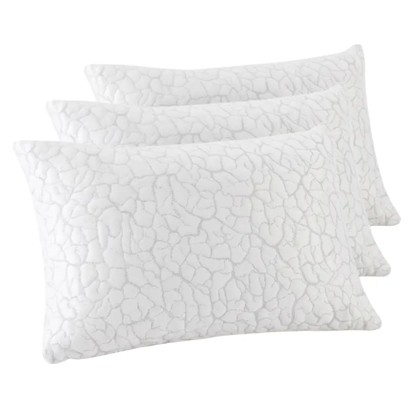 Adjustable Cooling Pillow with Shredded Foam Core and Removable, Machine-Washable Cover