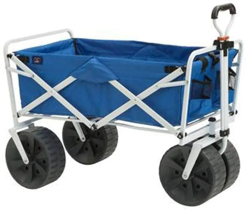 Mac Sports Heavy-Duty All-Terrain Folding Beach Wagon  Blue/Black Utility Cart