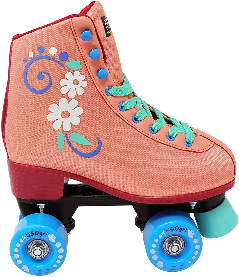 Lenexa uGOgrl Roller Skates for Girls  Kids Quad Roller Skate  Indoor, Outdoor, Derby Children’s Skate  Rollerskates Made for Kids  Great Youth Skate for Beginners