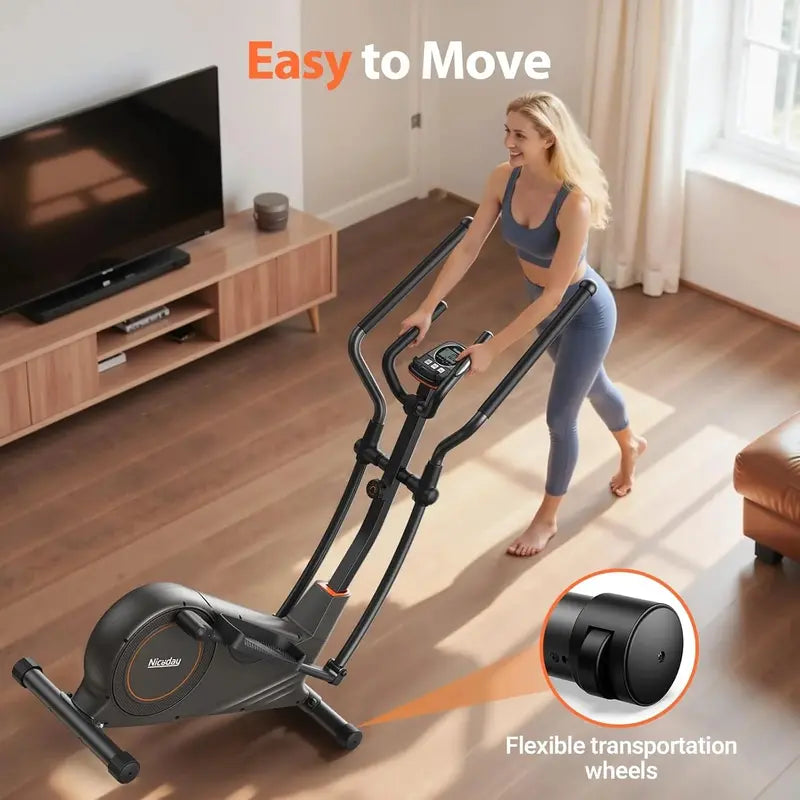 Niceday 20-Inch Stride Elliptical Machine  16 Resistance Levels, 500 lb Capacity