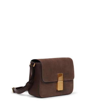 Mini Monceau - Cuir Velours Chocolat