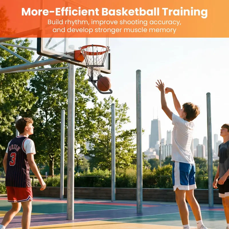 Heavy-Duty Rotating Basketball Return Attachment  180° Swivel Rebounder