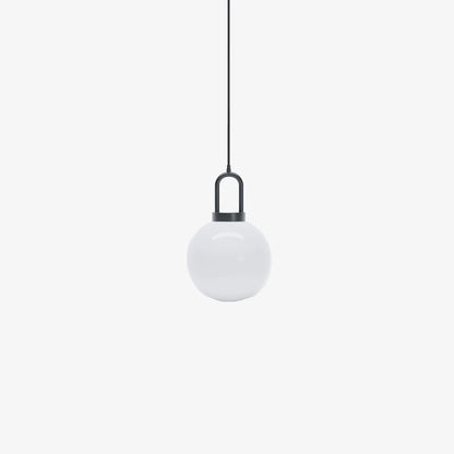 Luminaire suspension globe et m tal noir Lafayette