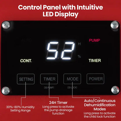 140-Pint Portable Industrial Dehumidifier  Pump-Enabled Unit for High-Moisture Basements