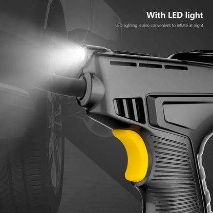 12V Tire Inflator with Emergency LED Flashlight and Digital Pressure Gauge