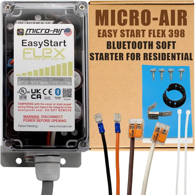 Bluetooth-Enabled Soft Start Kit for Air Conditioners  Reduces Inrush Current for RVs, Homes & Commercial Units up to 6 Tons