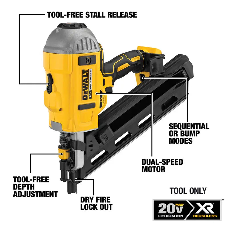 DEWALT DCN692B 20V MAX Brushless Framing Nailer  Cordless Heavy-Duty Nail Gun (Bare Tool, 2026)