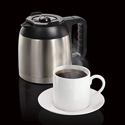 Hamilton Beach FlexBrew Thermal Coffee Maker  Dual-Brew System for K-Cup Pods or Ground Coffee, Programmable Timer, Black & Stainless Steel