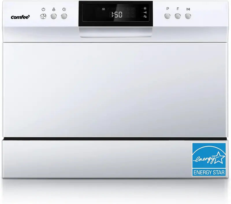 COMFEE’ Energy Star Certified Countertop Dishwasher  6-Place Setting Capacity