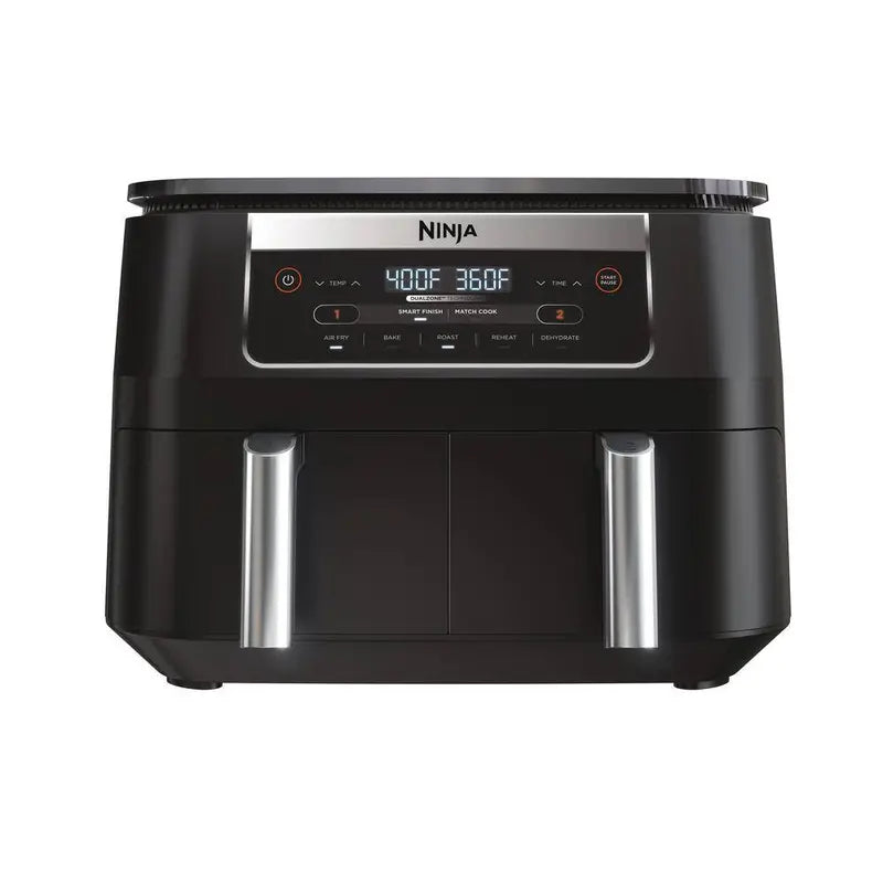 NINJA Foodi 6 qt. 5 in-1 2-Basket Black Air Fryer with DualZone Technology DZ090 DZ090