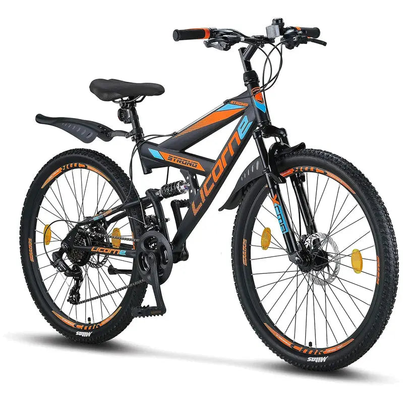 Licorne Bike Strong 2D Premium Hardtail Mountain Bike  Aluminum Frame, 21-Speed Drivetrain