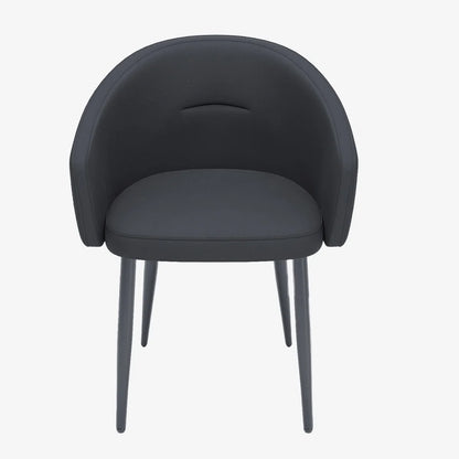 Paire de fauteuils de table design velours noir Eug nie