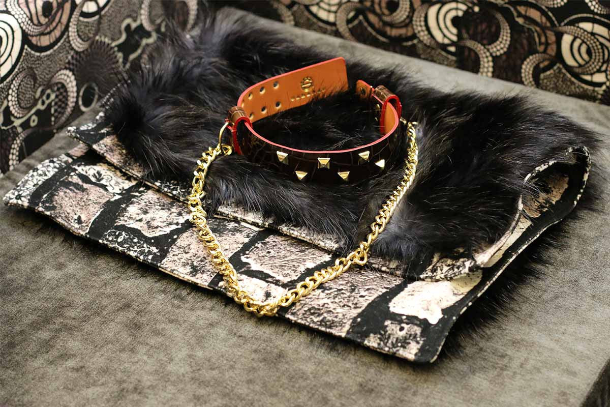 Couverture pour chat « Metis » Black Moon - Tissu Jean-Paul Gaultier