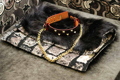 Couverture pour chat « Metis » Black Moon - Tissu Jean-Paul Gaultier