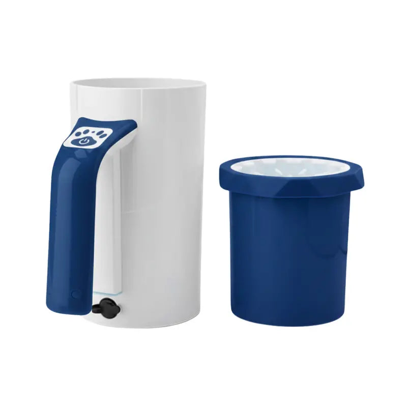 Cordless Paw Cleaner with Rotating Silicone Brush Head and Portable Cup Design