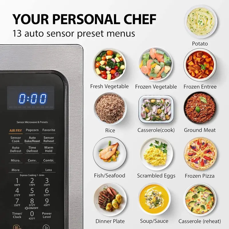 TOSHIBA ML-EC42P(SS) 4-in-1 Microwave Oven  Convection, Air Fryer, Smart Sensor & Mute Mode