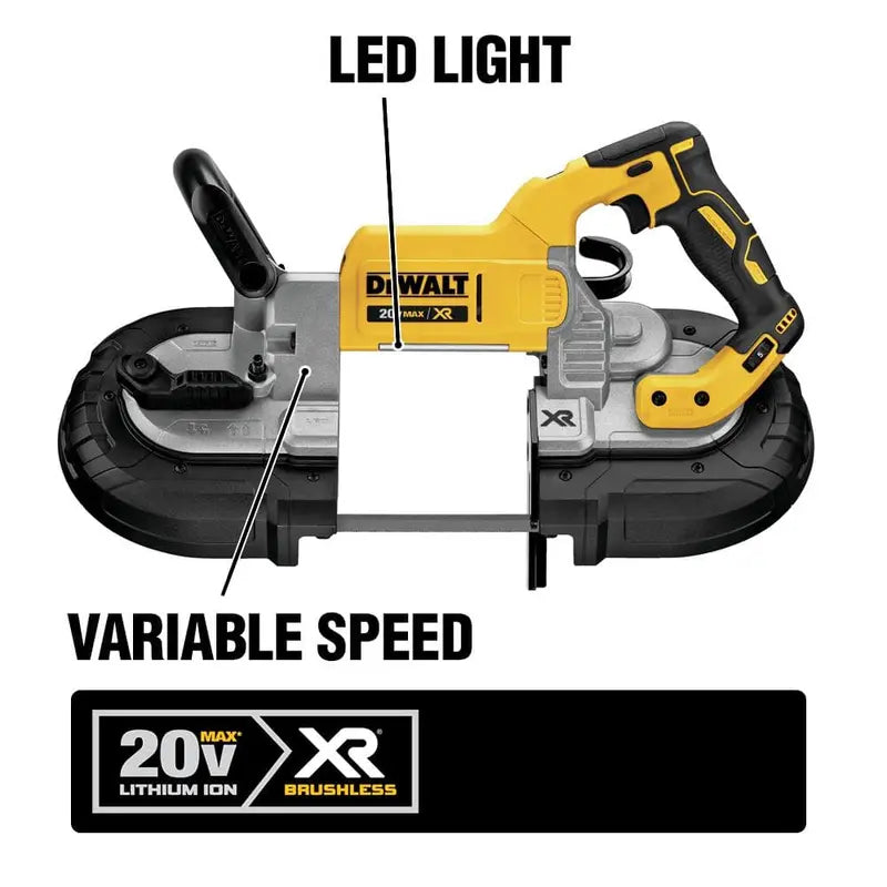 DEWALT 20V MAX XR Cordless Brushless Deep Cut Band Saw (Tool Only) DCS374B