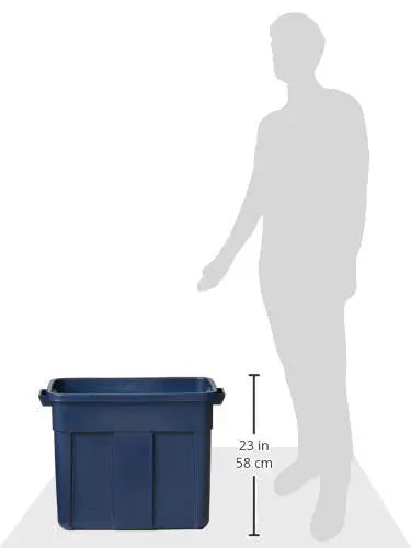 Rubbermaid Roughneck 18 Gal Stackable Storage Bins 6 Pack  Durable, Eco-Friendly, USA Made with Lifetime Warranty