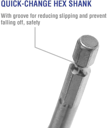 WORKPRO 13-Piece SAE Spade Drill Bit Set with Nylon Pouch