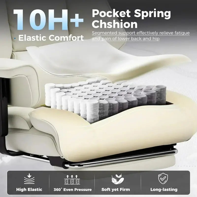 Extra-Wide Gaming Chair for Heavy Users  400 lb Support Capacity, Ergonomic Office & Gaming Design