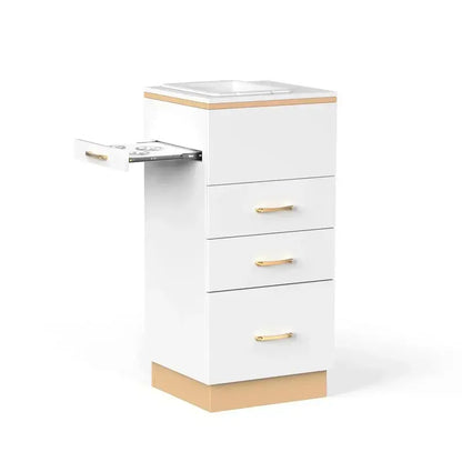 OmySalon 3-Drawer Salon Station  Mobile Barber & Spa Storage Cart with Adjustable Shelves and Casters