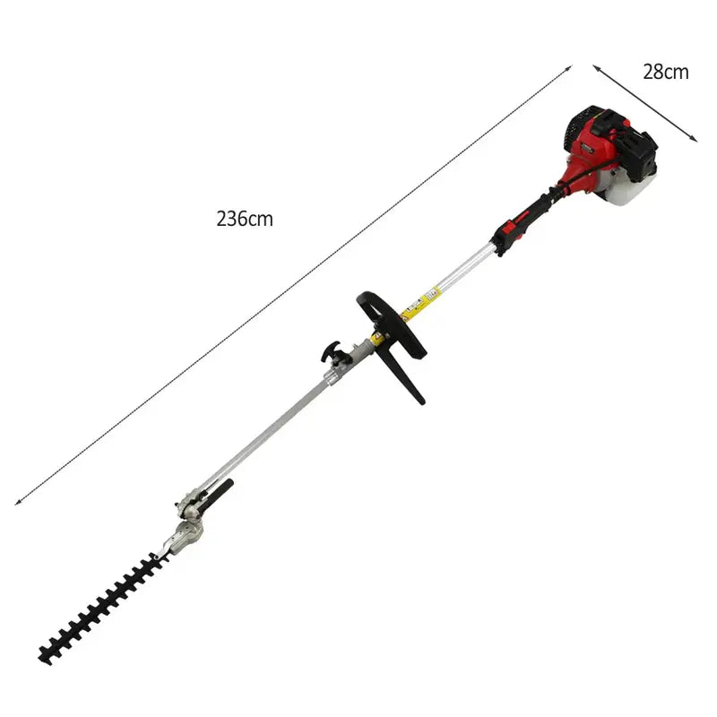 T-Mech 52cc 5-in-1 Petrol Garden Multi-Tool  Brush Cutter, Trimmer, Edger & More