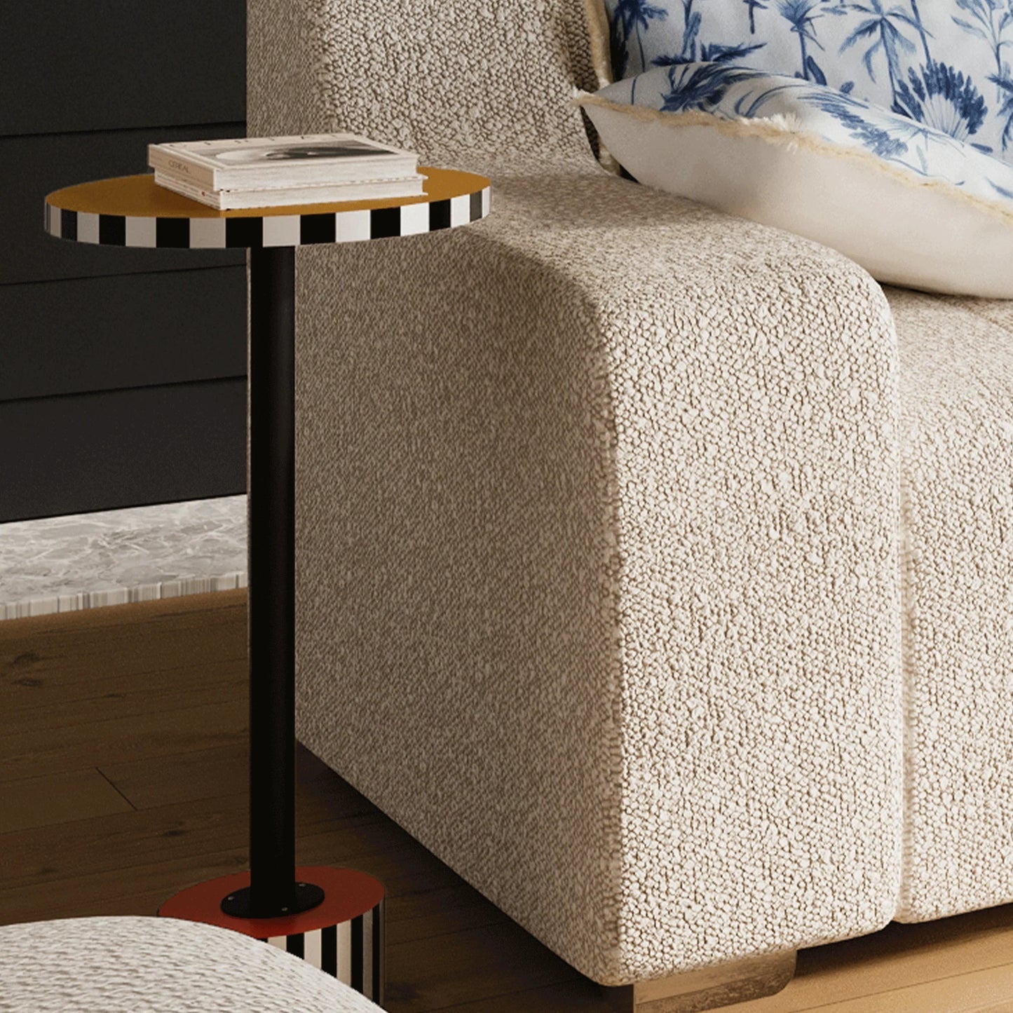 Table d appoint ronde originale jaune