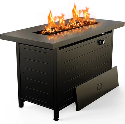 50,000 BTU Propane Fire Pit Table  Modern Gas-Powered Outdoor Heat & Ambiance