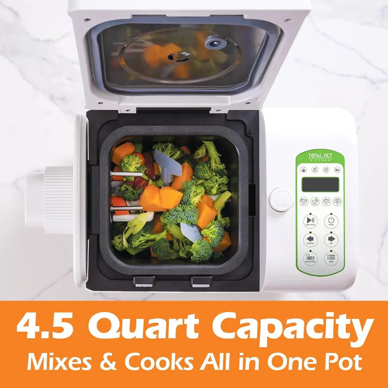 All-in-One Pet Food Multicooker  4.5 Qt Smart Mixer & Dispenser Appliance
