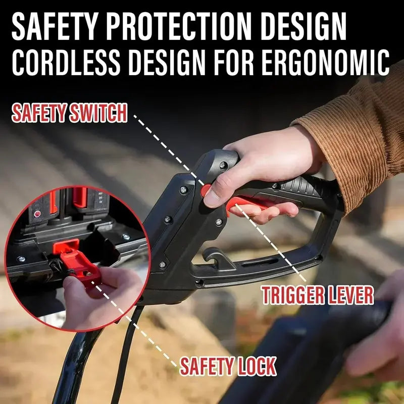 MZK 40V Cordless 12-Inch Garden Tiller — Dual 4.0Ah Battery-Powered Cultivator
