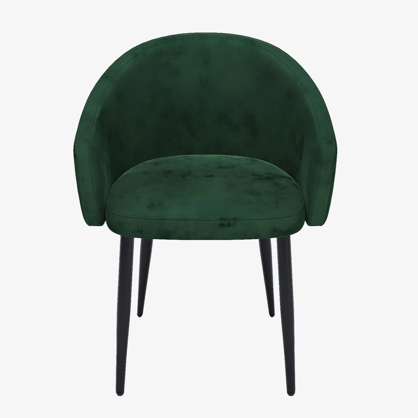 Paire de fauteuils de table design velours vert Eug nie