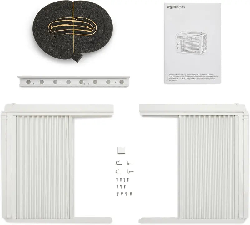 5000 BTU Window Air Conditioner  Compact 150 sq ft Cooling Unit with Fan Mode, Washable Filter, and Easy-Install Kit