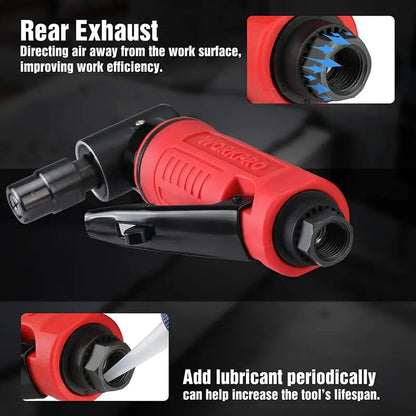 WORKPRO Pneumatic Air Angle Die Grinder  1/4-Inch Right-Angle Grinding Tool Kit