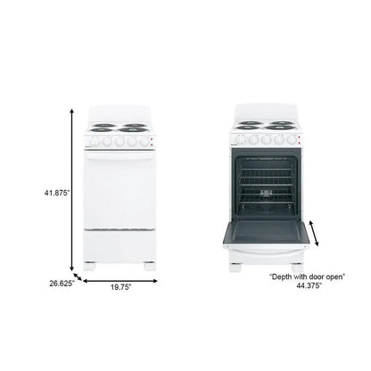 20-Inch 4-Burner Electric Freestanding Range — White Finish