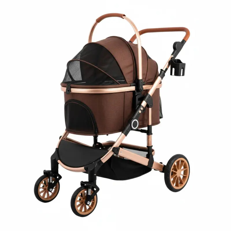 Dual-Function Dog Stroller with Detachable Car Seat Carrier (50 lb capacity)