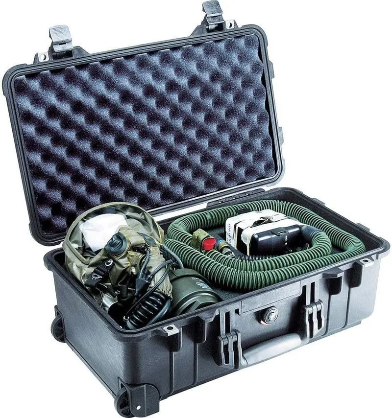 Pelican 1510 Carry On Case  Black, No Foam, Durable Travel Luggage