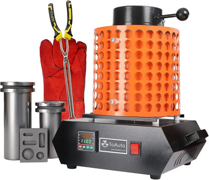 TOAUTO TGF3000-V1.1 Gold Melting Furnace  13 kg Capacity, 1400W, 2100°F Max Temperature
