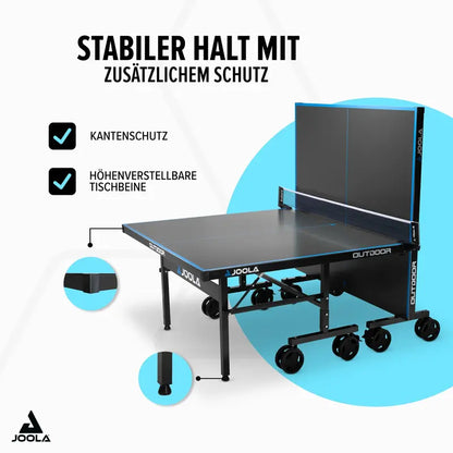 JOOLA J500A All-Weather Outdoor Table Tennis Table  Tournament-Grade, Foldable, Weather-Resistant Surface