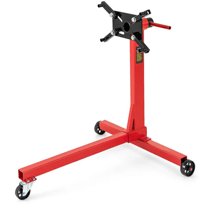 Precision Engine Stand  750 lb Motor Lift with 360° Rotation, Adjustable Arms & Mobility Wheels