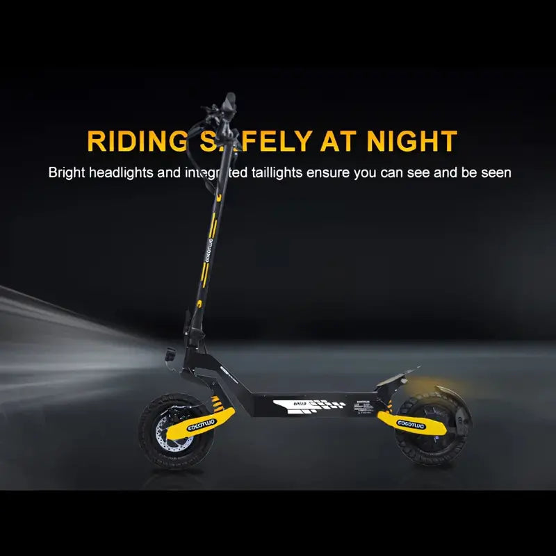 Adult Off-Road Electric Scooter  1200W Dual-Brake Motor, 28 MPH Top Speed, 20-Mile Range, 11″ All-Terrain Tires, Foldable Design