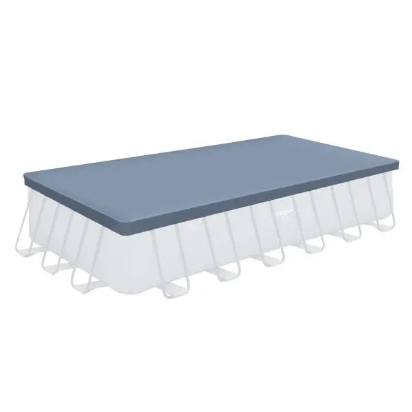 24-Foot Heavy-Duty Rectangular Pool Cover for Oasis & Activity Pools  Gray