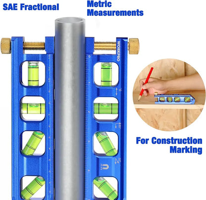 WORKPRO 6.3-Inch Conduit Bending Level  Dual-Vial Aluminum Angle Gauge for Electrical Installations