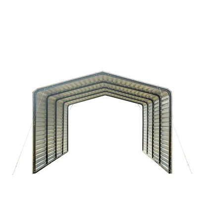 All-Steel 12 ft x 20 ft Carport  Fully Enclosed Side Walls, Rust-Resistant Frame