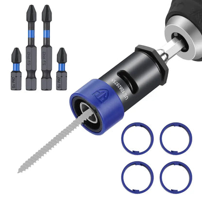 WORKPRO Drywall Screw Setter & Extractor — Universal 1/4″ Impact Bit Holder for Standard Drivers